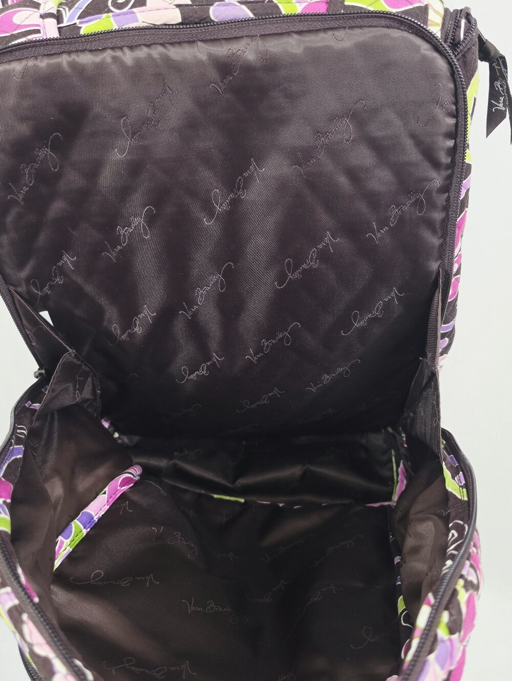 Vintage Vera Bradley Large Quilted Backpack/Laptop Bag - Picture 3 of 8